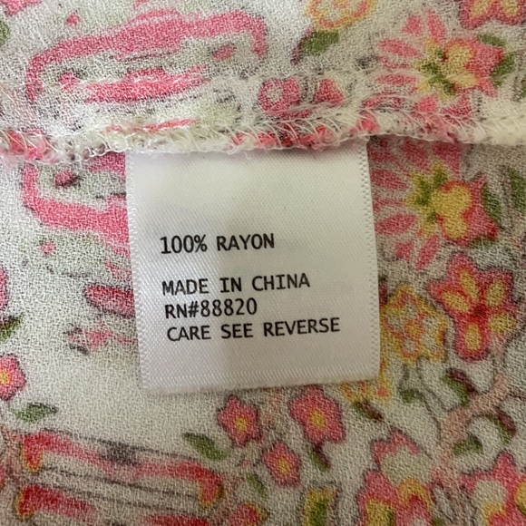 LUCY & LAUREL Womens Pink Orange Printed Silky Open Back Tank Top Size Medium - Picture 10 of 11